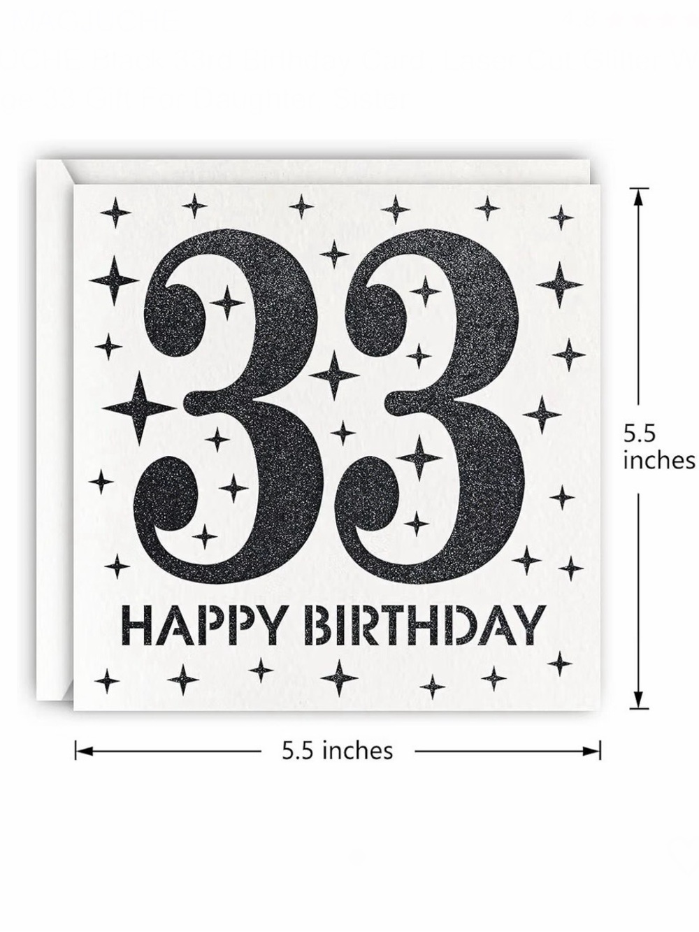 33rd Square Birthday Card